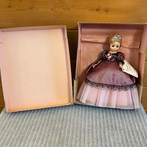 Vintage 10" Madame Alexander Portrettes Rosette #1115 Doll Hang Tag Stand Box